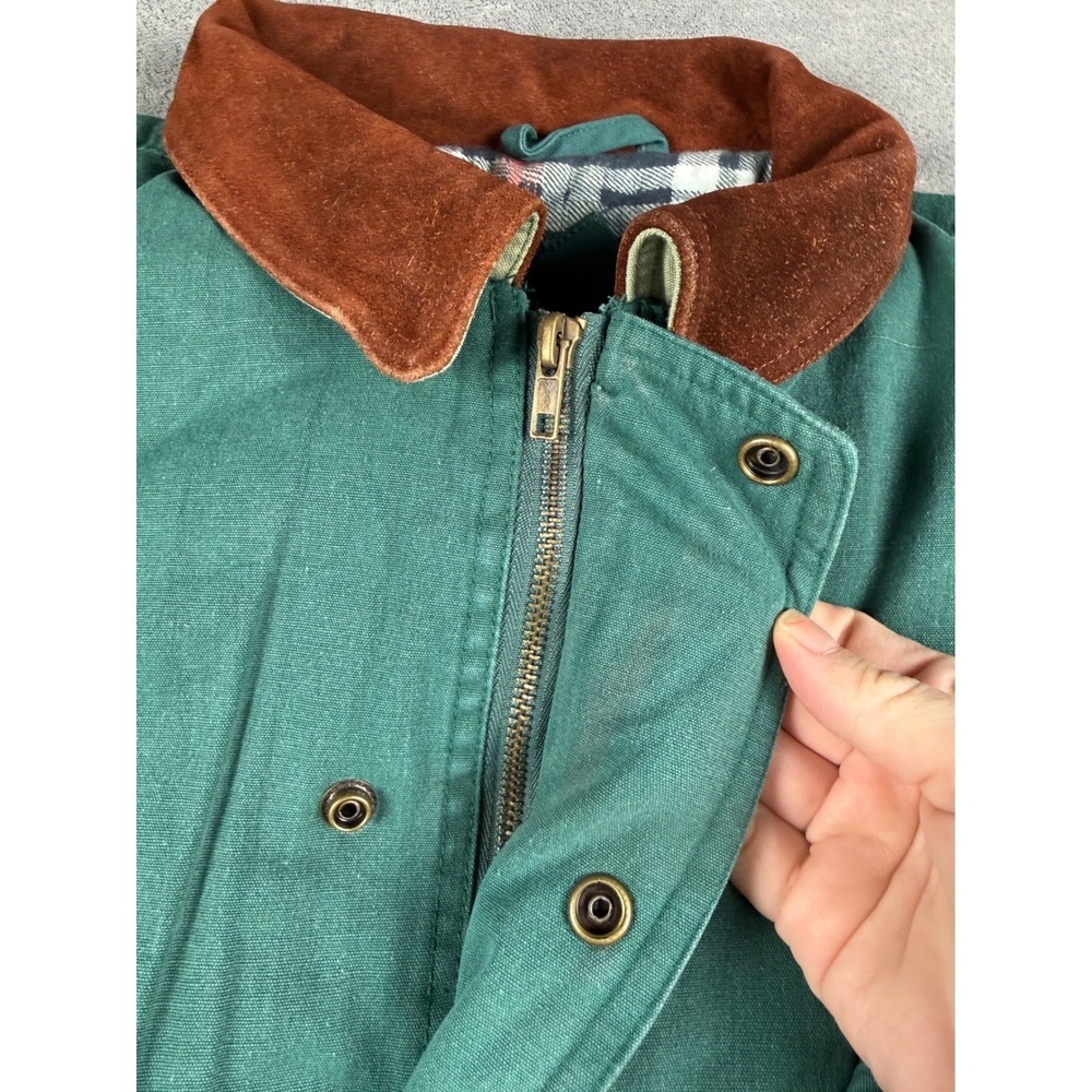Vintage 90s Backwoods Boys Canvas Jacket Plaid Lined Deadstock NWT Small - Picture 7 of 12